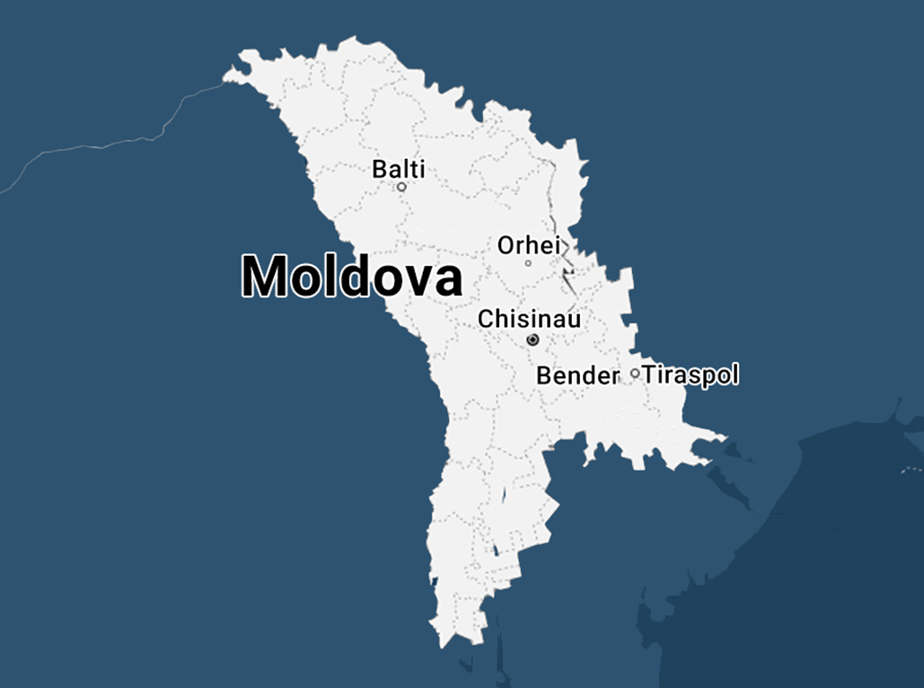 モルドバの地図 IOR EOR Services Moldova